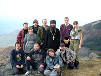 Группа восхождения на вершине хребта Воробей