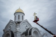 В освящении креста на купол храма в Морском университете приняла участие О.Н.Куликовская-Романова