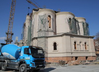 Совещание на строительстве Спасо-Преображенского собора