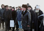 Фото. Владивосток. 28 января 2013 года митрополит Владивостокский и Приморский Вениамин посетил торжественный прием по случаю прибытия в столицу Приморья легендарного парусника «Седов»