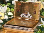 Фото, встреча мощей в Свято-Никольском Кафедральном соборе