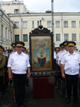 Фото. Уссурийск, выстраивание командования штаба 5-й армии, крестный ход с Порт-Артурской иконой Божией Матери, командование 5-й армии