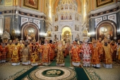 Перед началом работы Рождественских чтений в Храме Христа Спасителя была совершена Божественная литургия