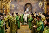 В канун дня памяти преподобного Сергия Радонежского Предстоятель Русской Церкви совершил всенощное бдение в Троице-Сергиевой лавре