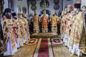 В день памяти свв. Флора и Лавра Блаженнейший митрополит Киевский Онуфрий совершил Литургию во Флоровском монастыре Киева