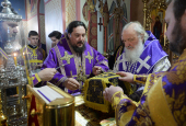 В праздник Воздвижения Креста Господня Предстоятель Русской Церкви освятил храм Архангела Михаила в деревне Белоусово (Новая Москва)