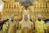 В новогоднюю ночь митрополит Астанайский Александр совершил Литургию в Вознесенском соборе г. Алма-Аты