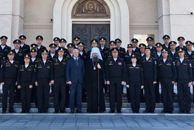 В Спасо-Преображенском соборе прошла встреча главы митрополии с военнослужащими ТОФ