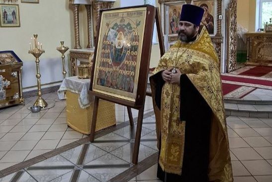 В посёлке Пограничном встретили Крестный ход  с иконой святых покровителей воинства российского